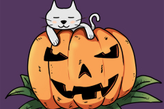 cat-on-pumpkin