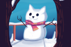 cat-snowman